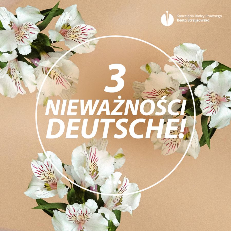 TRZY NIEWAŻNOŚCI PRZECIWKO DEUTSCHE BANK!