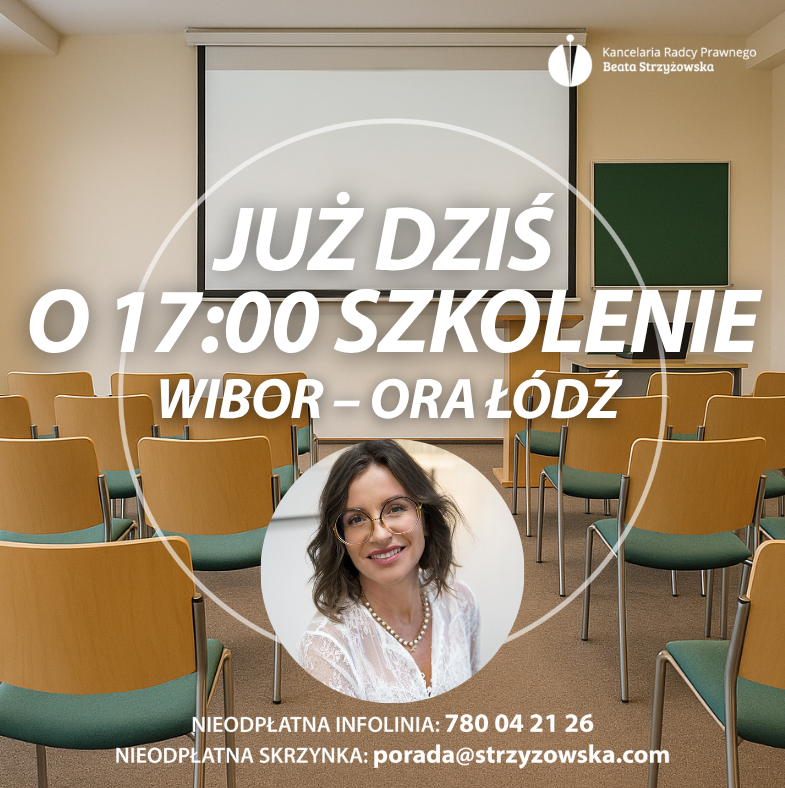 PRZYPOMNIENIE O SZKOLENIU WIBOR – ORA ŁÓDŹ