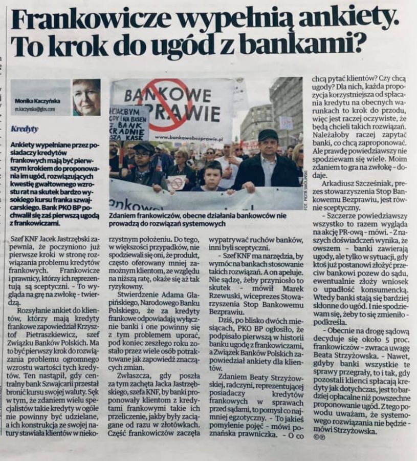 UGODY Z BANKAMI - POMYSŁ EGZOTYCZNY CZY GRA NA ZWŁOKĘ?