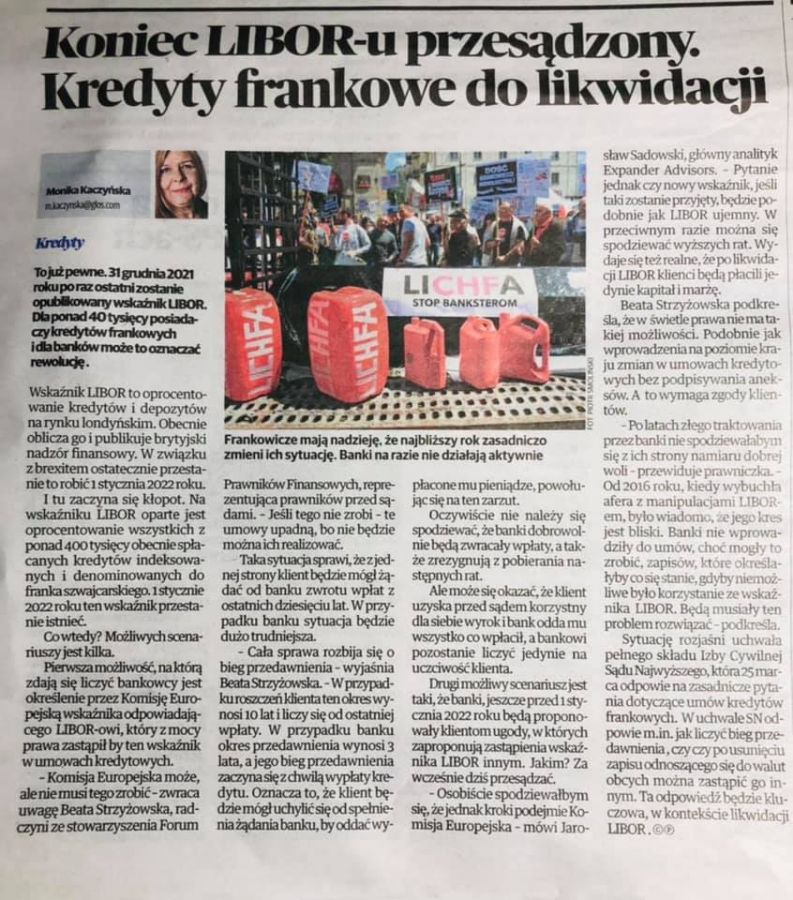 KONIEC LIBOR CZY KONIEC CHF?