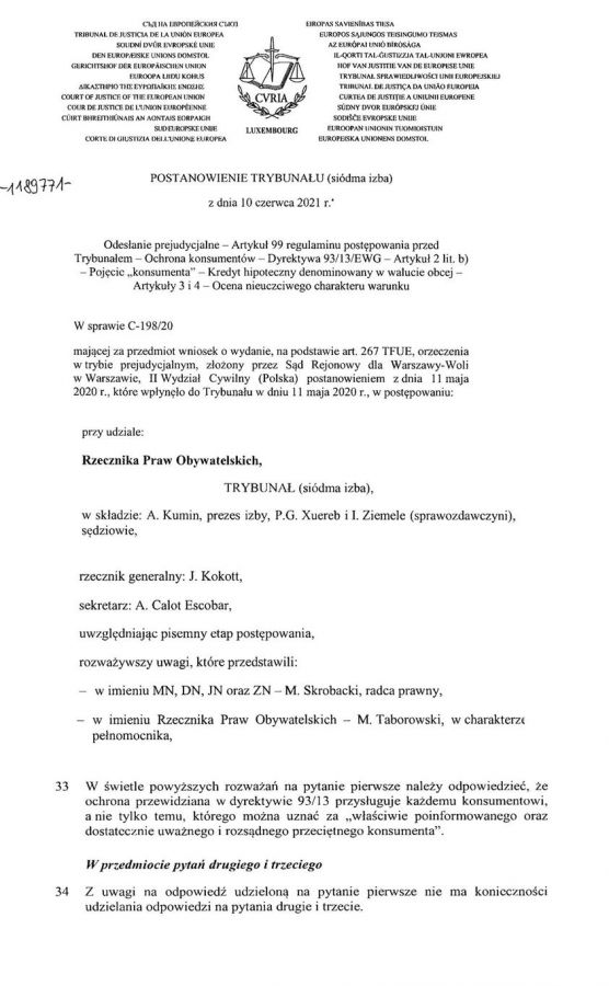 TSUE POTWIERDZA: KONSUMENT NIE MUSI CZYTAĆ UMOWY Z PRZEDSIĘBIORCĄ!