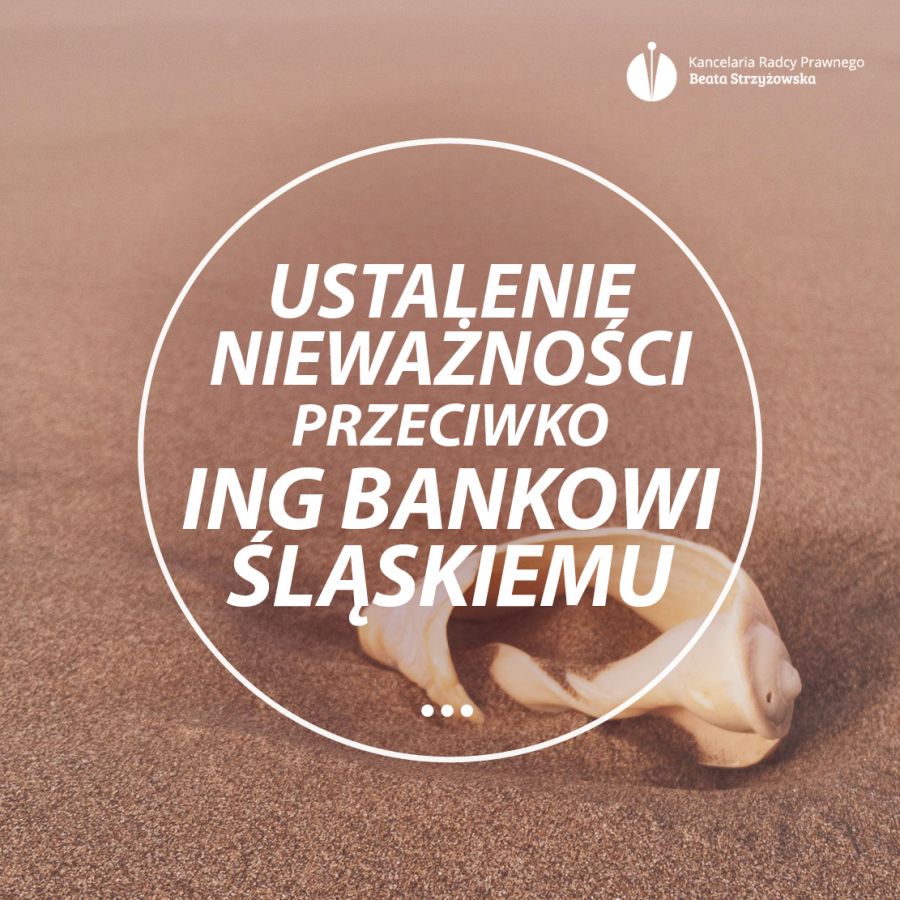 USTALENIE NIEWAŻNOŚCI PRZECIWKO ING BANKOWI ŚLĄSKIEMU
